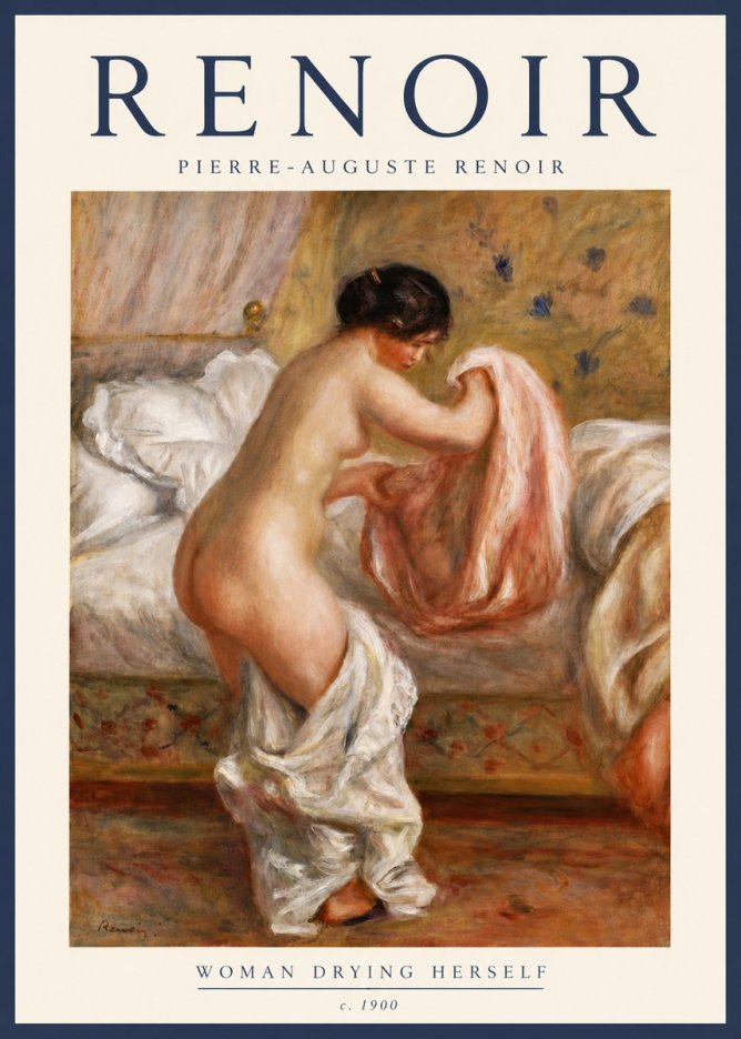 Renoir Woman Drying Herself No6 - Poszter