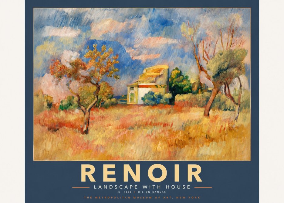 Renoir Landscape with House III No2 - Poszter