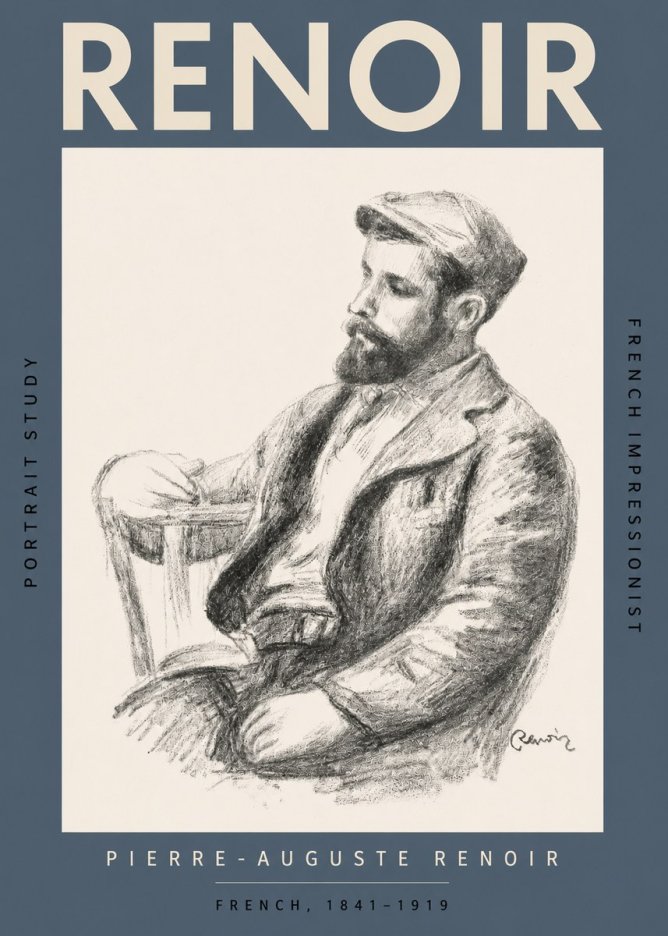 Renoir Portrait Study II No2 - Poszter