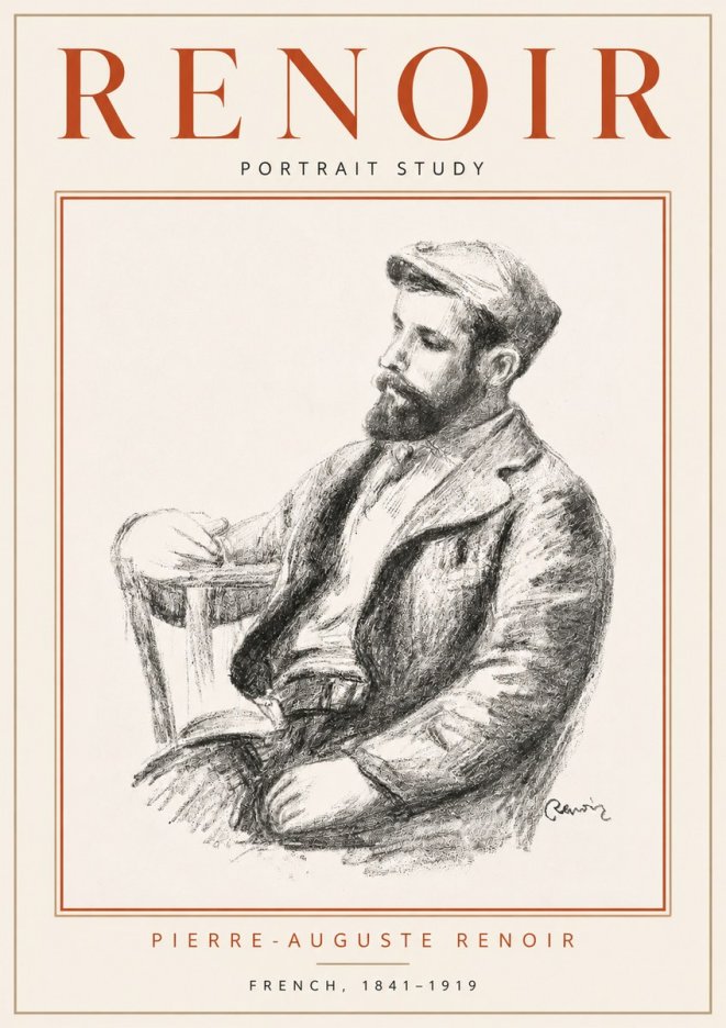 Renoir Portrait Study II No4 - Poszter