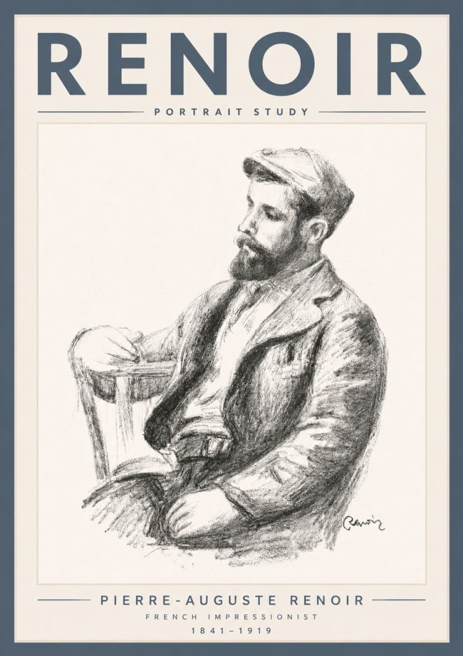 Renoir Portrait Study II No5 - Poszter