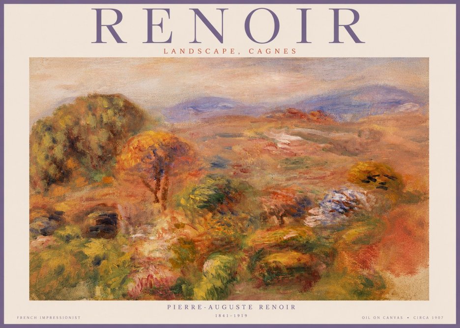 Renoir Landscape, Cagnes No3 - Poszter