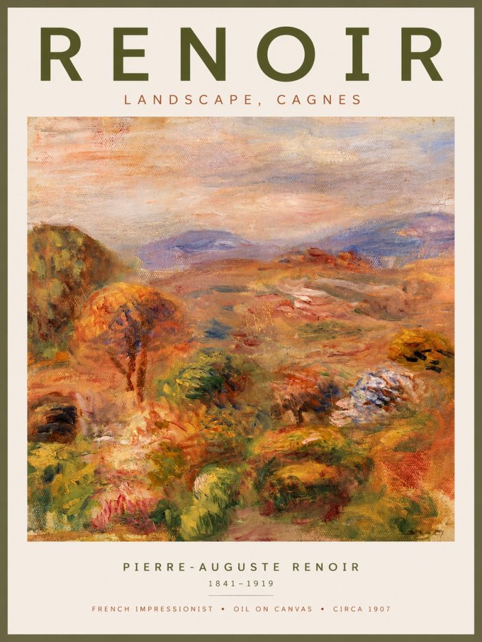Renoir Landscape, Cagnes No6 - Poszter