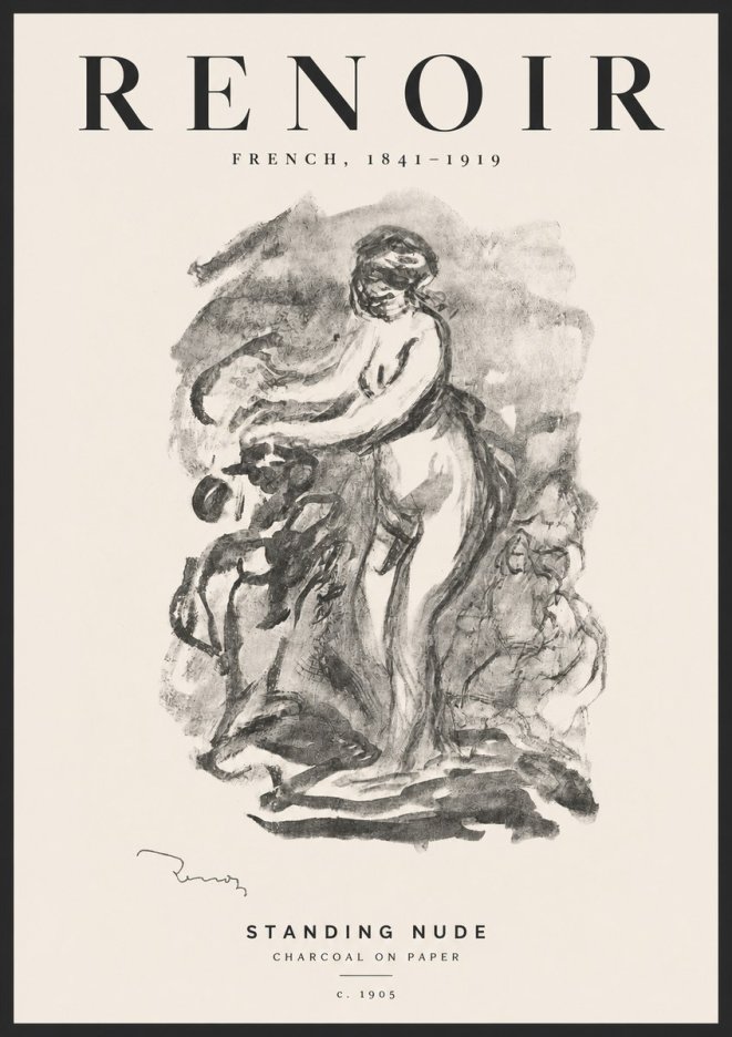 Renoir Standing Nude No4 - Poszter