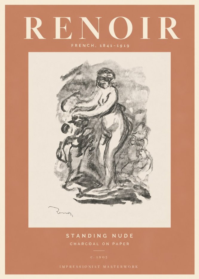 Renoir Standing Nude No5 - Poszter