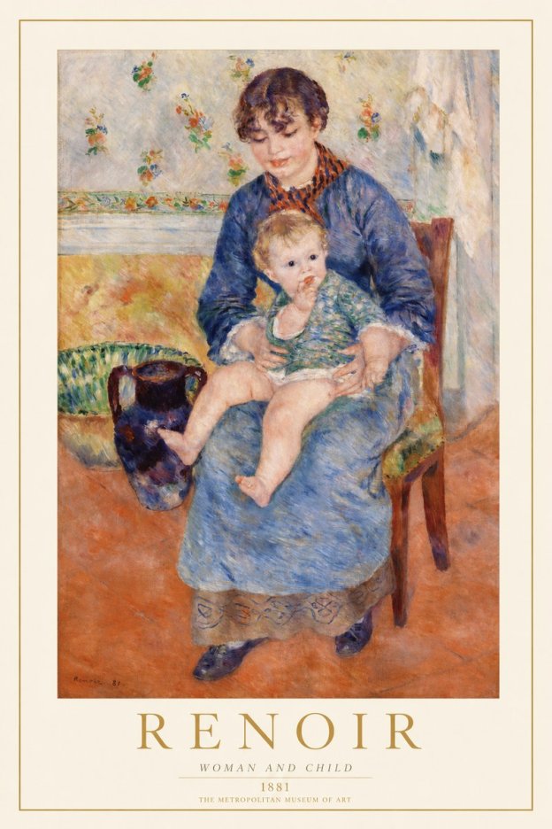 Renoir Woman and Child No1 - Poszter