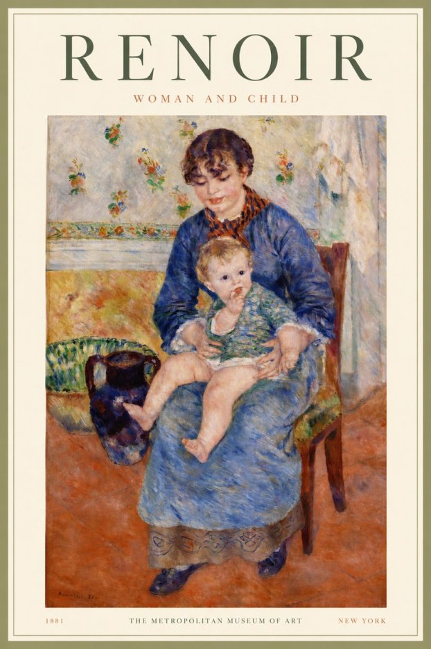 Renoir Woman and Child No2 - Poszter