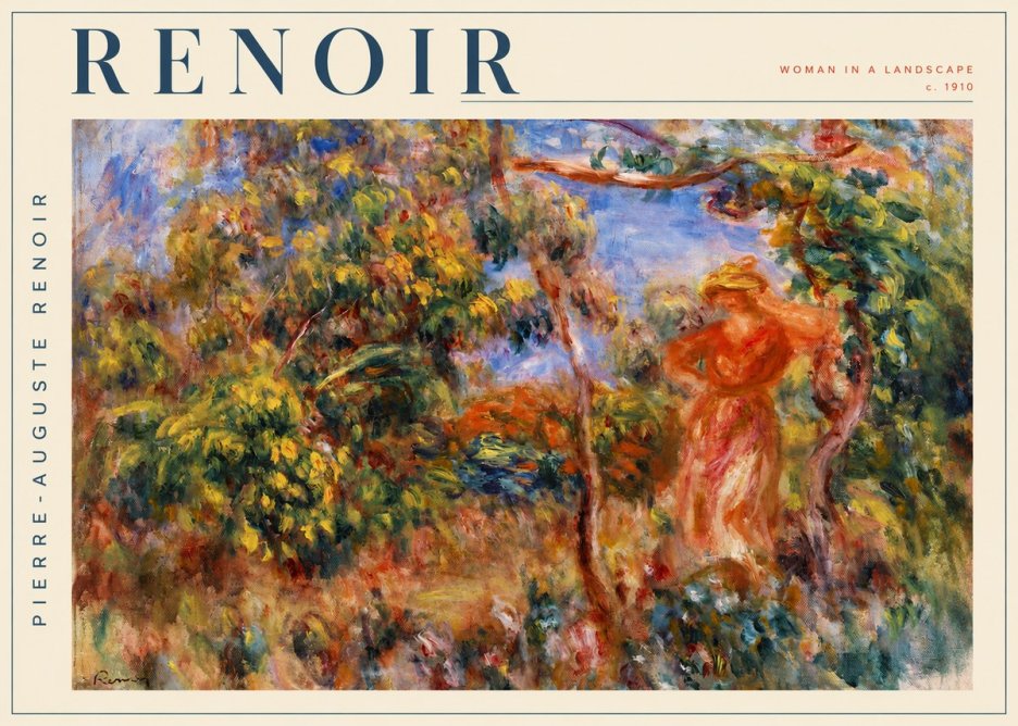 Renoir Woman in a Landscape No2 - Poszter