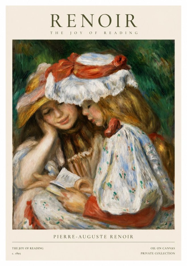 Renoir The Joy of Reading No1 - Poszter