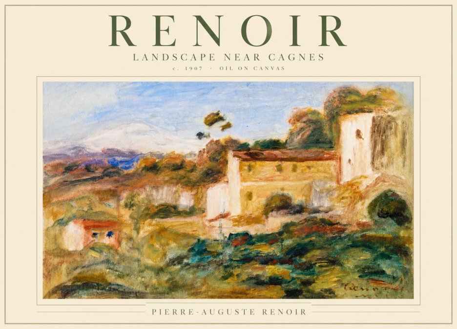 Renoir Landscape Near Cagnes No3 - Poszter