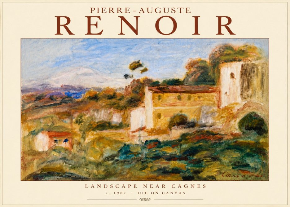 Renoir Landscape Near Cagnes No5 - Poszter