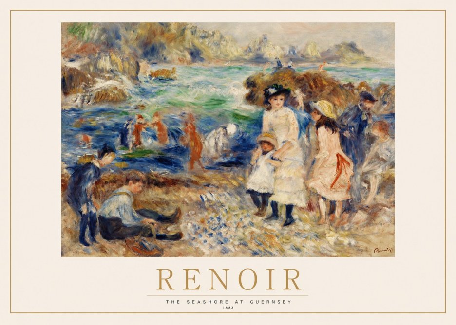 Renoir The Seashore at Guernsey No1 - Poszter