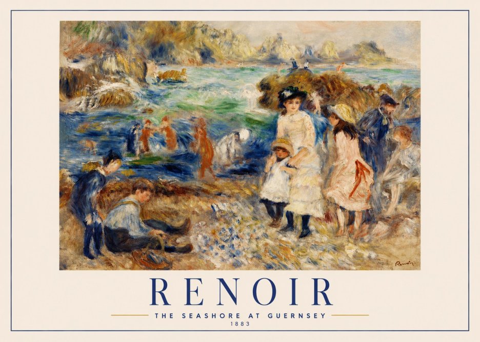 Renoir The Seashore at Guernsey No2 - Poszter