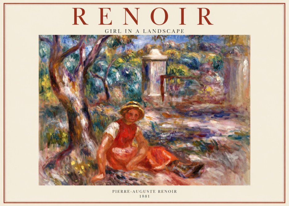 Renoir Girl in a Landscape No1 - Poszter