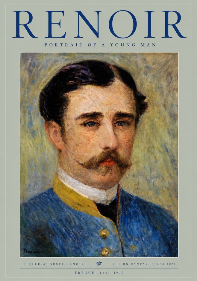 Renoir Portrait of a Young Officer No3 - Poszter