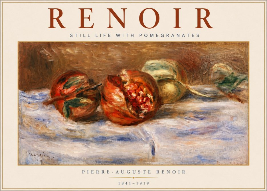 Renoir Still Life with Pomegranates No4 - Poszter