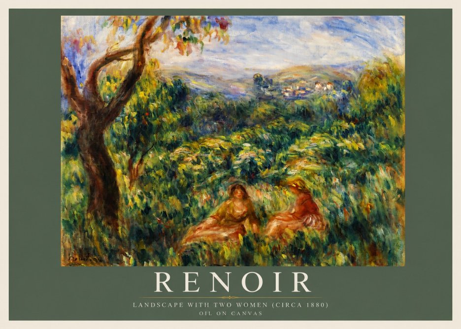 Renoir Landscape with Two Women (Circa 1880) No2 - Poszter