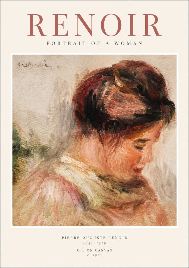 Renoir Portrait of a Woman II No1 - Poszter