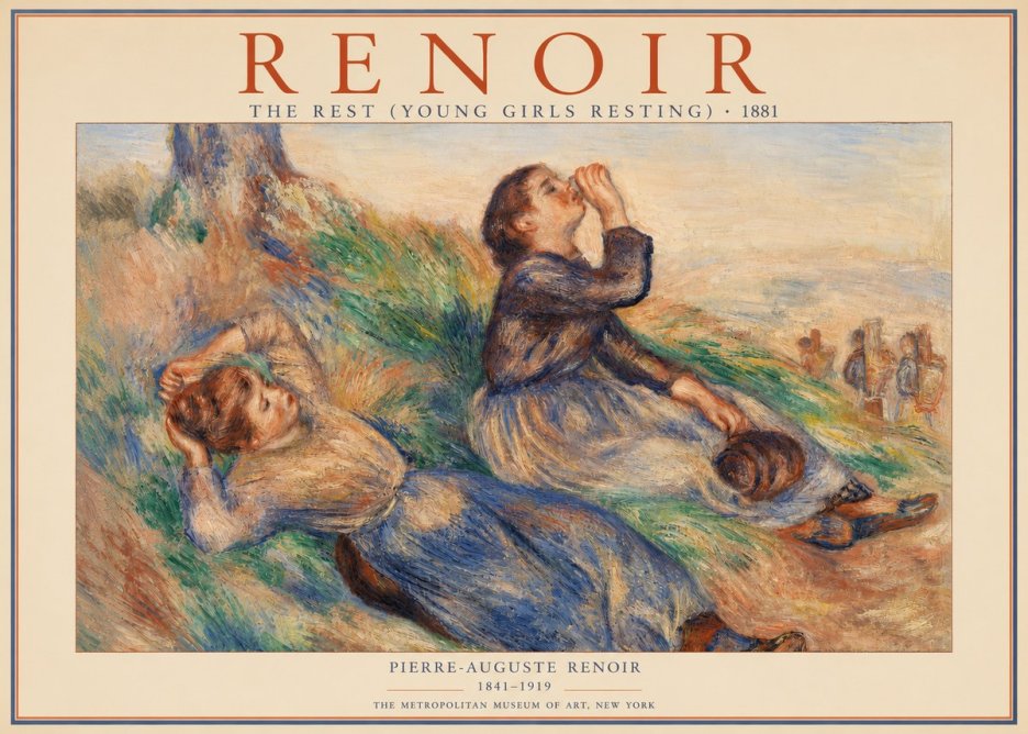 Renoir The Rest (Young Girls Resting) No2 - Poszter