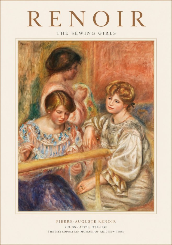 Renoir The Sewing Girls No1 - Poszter