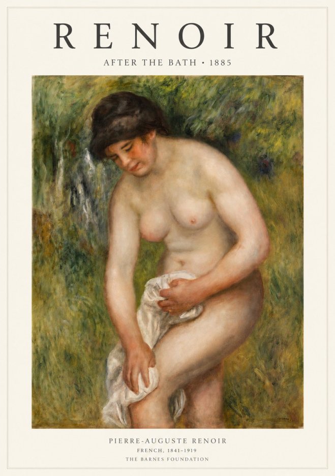 Renoir After the Bath No3 - Poszter