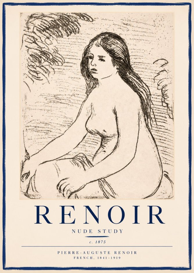 Renoir Nude Study No3 - Poszter