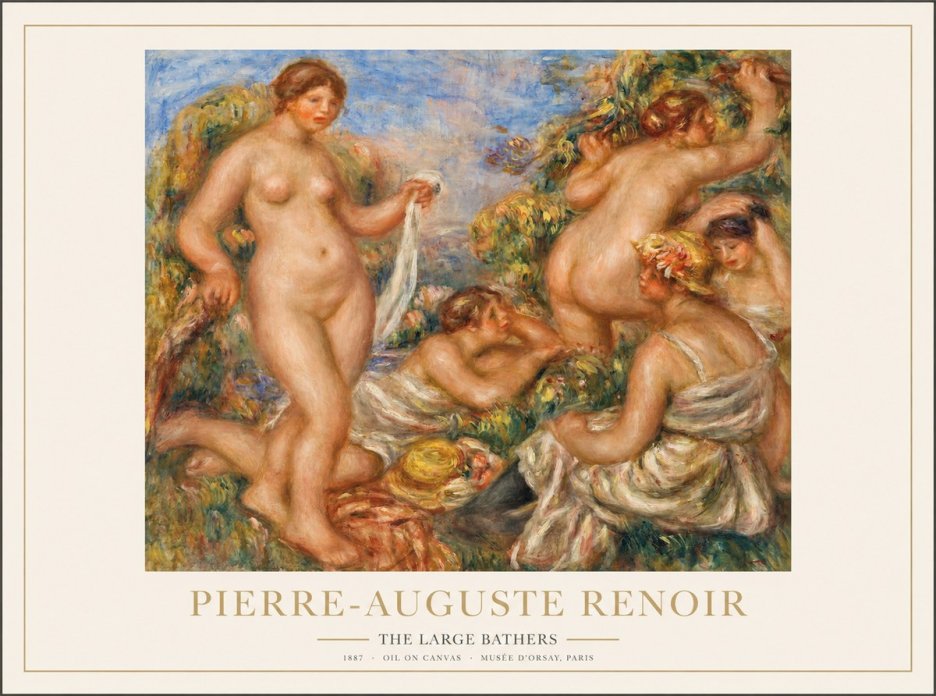 Renoir The Large Bathers No1 - Poszter