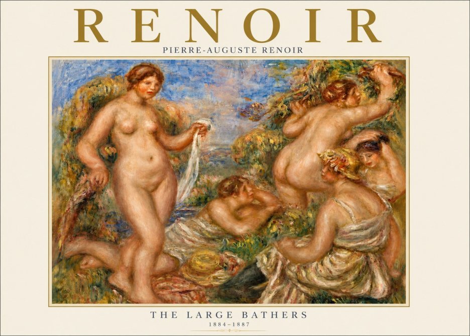 Renoir The Large Bathers No4 - Poszter