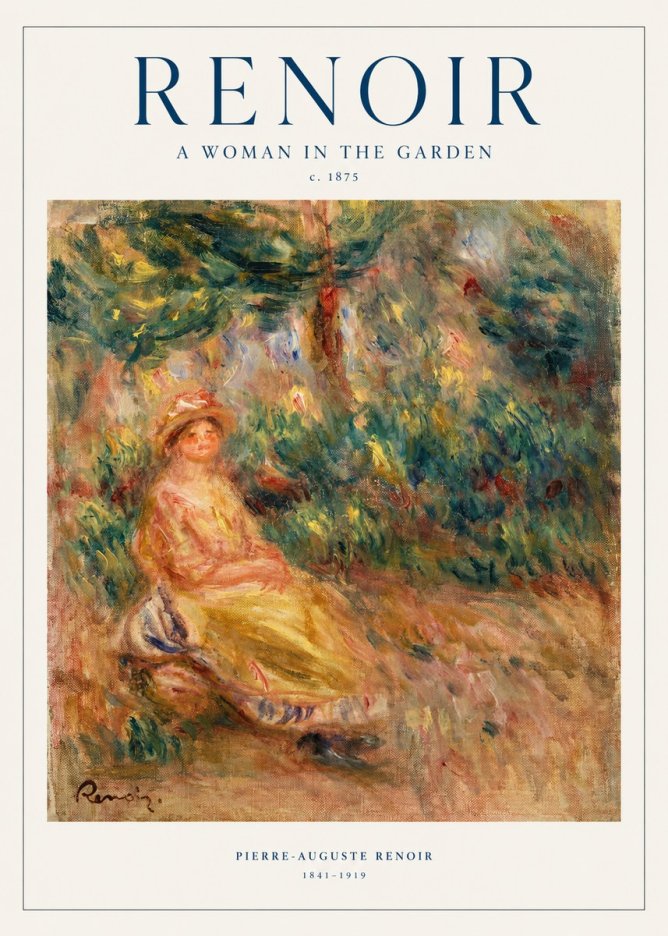 Renoir A Woman in the Garden No1 - Poszter