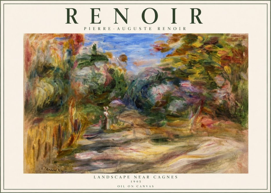 Renoir Landscape Near Cagnes III No2 - Poszter