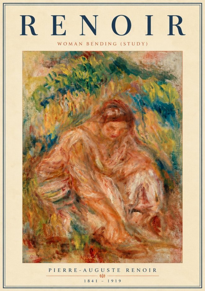 Renoir Woman Bending (Study) No6 - Poszter