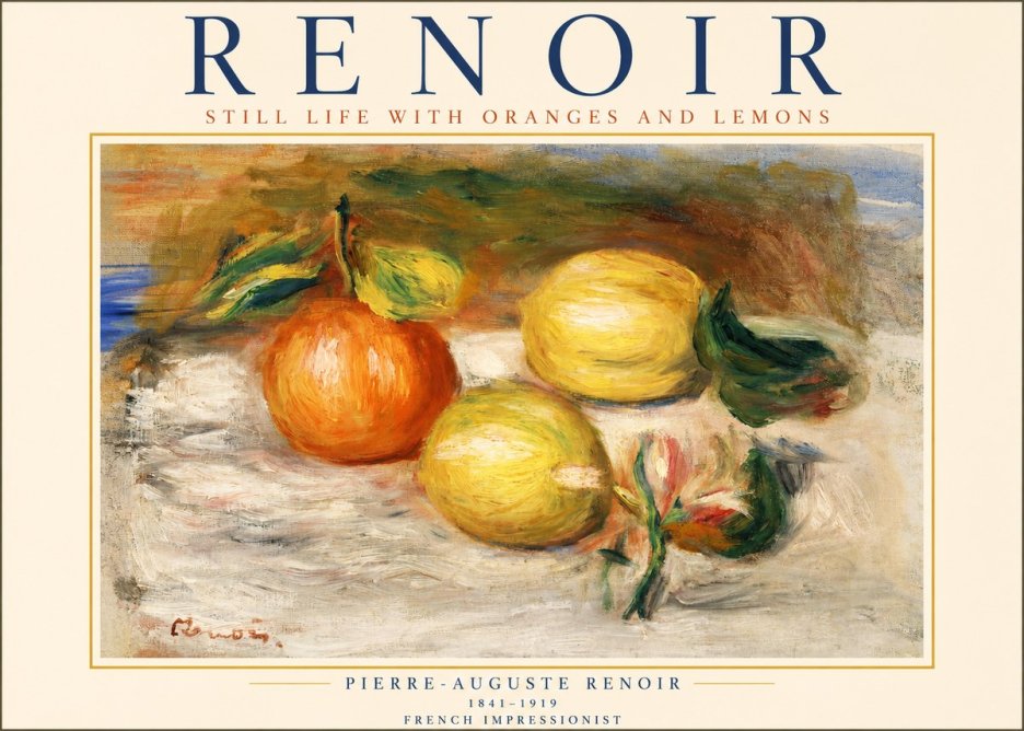 Renoir Still Life with Fruit II No2 - Poszter