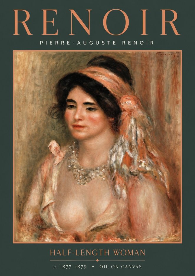 Renoir Half-length Woman No2 - Poszter