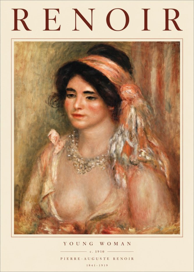 Renoir Half-length Woman No3 - Poszter