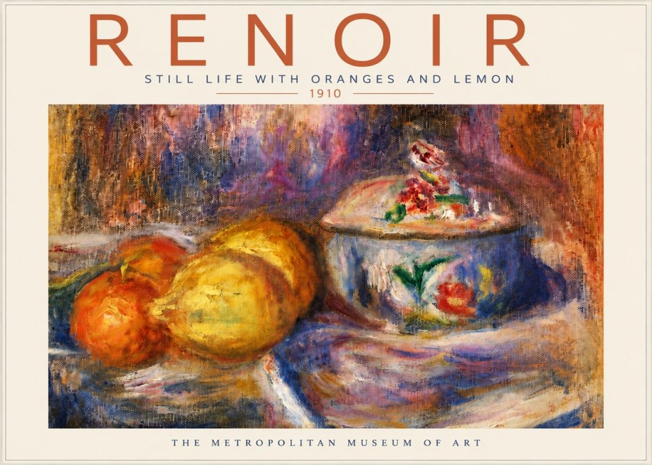 Renoir Still Life with Oranges and Lemon No4 - Poszter