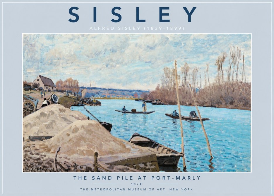 Sisley The Sand Pile at Port-marly No4 - Poszter