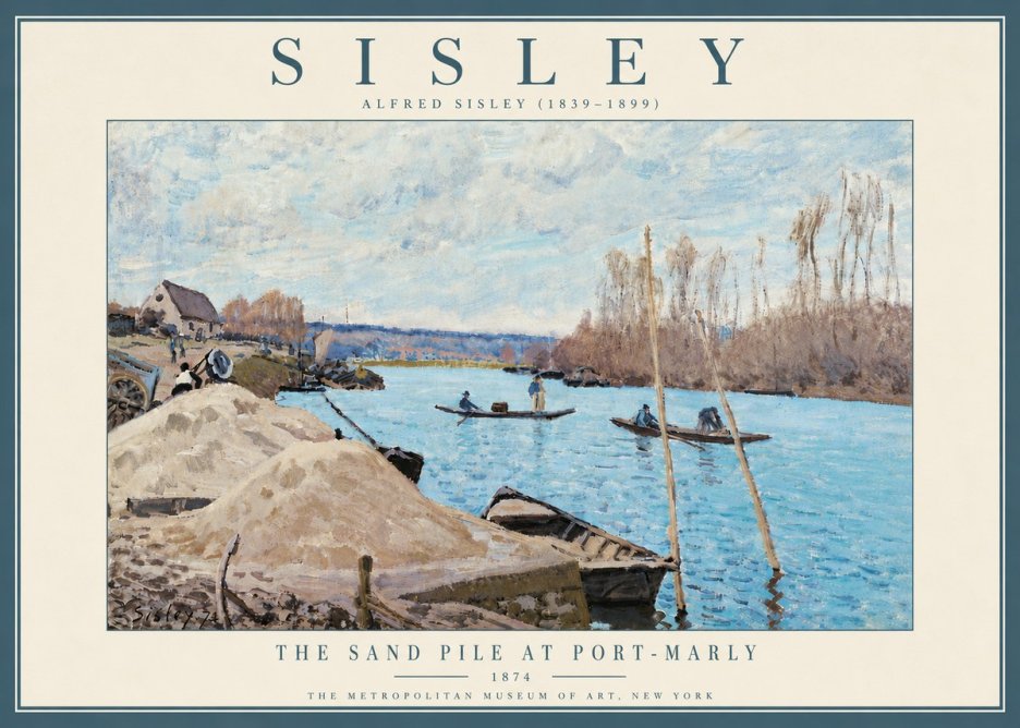 Sisley The Sand Pile at Port-marly No6 - Poszter
