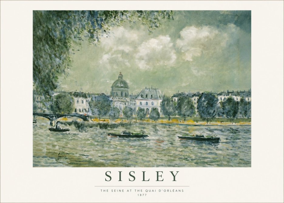 Sisley The Seine at the Quai D'orléans No1 - Poszter