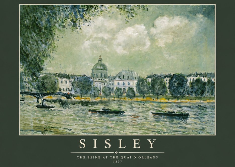Sisley The Seine at the Quai D'orléans No3 - Poszter
