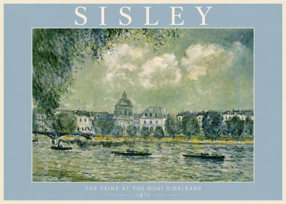 Sisley The Seine at the Quai D'orléans No4 - Poszter