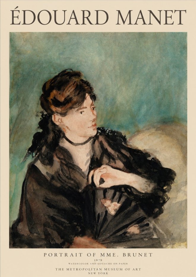 Édouard Manet Portrait of Mme. Brunet No1 - Poszter