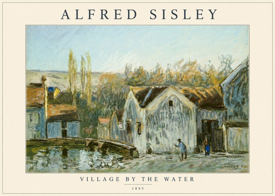 Sisley Village by the Water No3 - Poszter