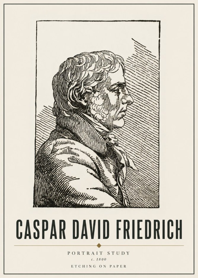 Caspar David Friedrich Portrait Study No4 - Poszter