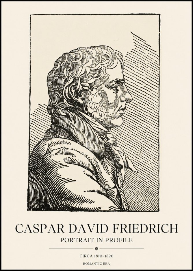 Caspar David Friedrich Portrait Study No6 - Poszter
