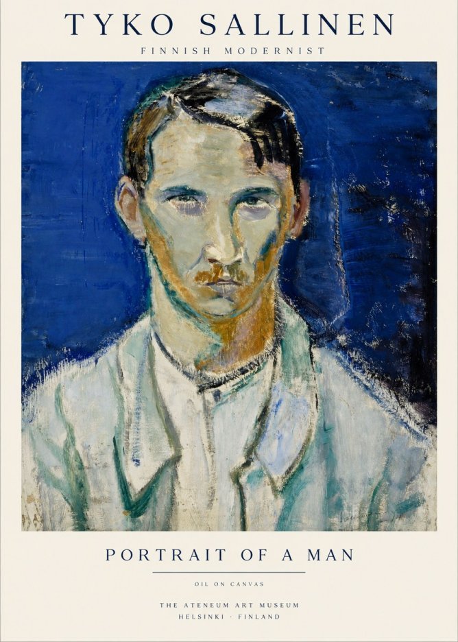 Tyko Sallinen Portrait of a Man IV No1 - Poszter