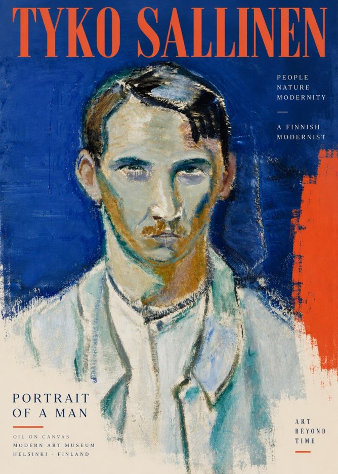 Tyko Sallinen Portrait of a Man IV No3 - Poszter