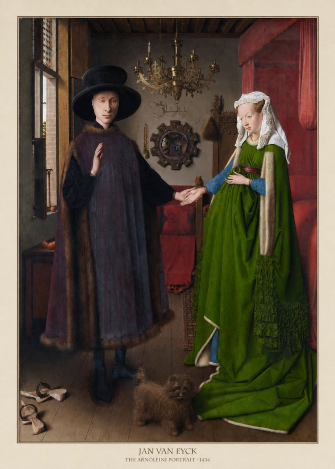 Jan van Eyck The Arnolfini Portrait VI No6 - Poszter