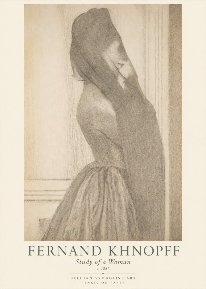 Fernand Khnopff Study of a Woman No1 - Poszter