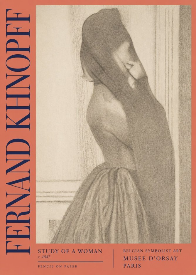 Fernand Khnopff Study of a Woman No2 - Poszter