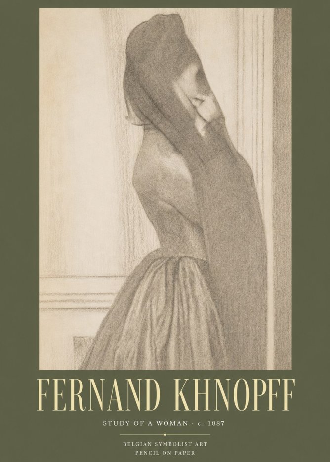 Fernand Khnopff Study of a Woman No3 - Poszter